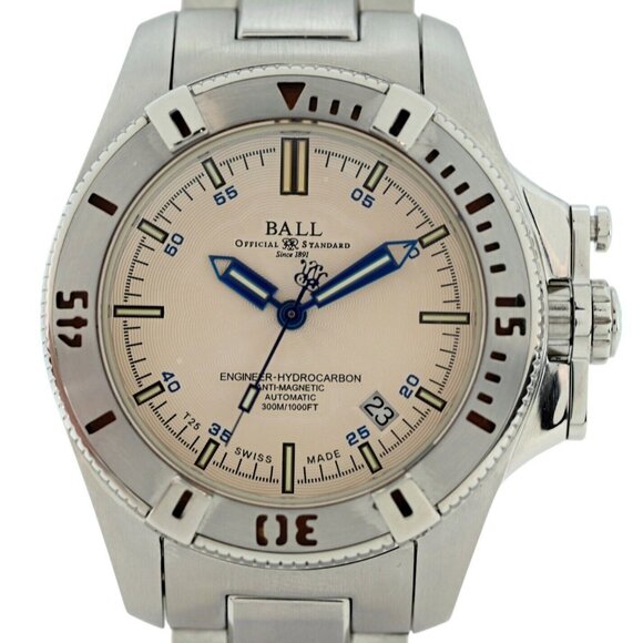 Men's 40mm Ball Hydrocarbon White Dial Automatic Watch! Ref: DM1016A! With Box! - Picture 1 of 10